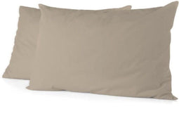 HOME LINGE PASSION - HP72091 - Set van 2 kussenslopen 50 x 70 cm - Microvezel - Beige (2 stuks)