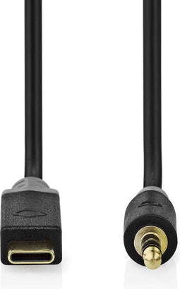 Nedis CCBW65950AT10 - Audio-adapterkabel USB-C naar 3.5mm - 100cm - Zwart