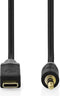 Nedis CCBW65950AT10 - Audio-adapterkabel USB-C naar 3.5mm - 100cm - Zwart