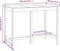 vidaXL - Bartafel - 140x80x110 - cm - massief - grenenhout - zwart