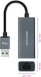 Nanocable ANEAHE0818 - USB 3.0 naar Gigabit Ethernet Adapter - 10/100/1000 Mbps - Grijs - 15 cm