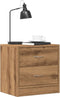 vidaXL - Nachtkastjes - 2 - st - 40x30x40 - cm - bewerkt - hout - artisanaal - eiken
