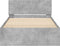 vidaXL - Bedframe - met - hoofdbord - en - LED-verlichting - betongrijs - 100x200 - cm