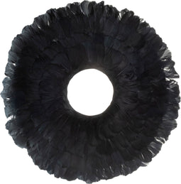 J-Line Krans Deco Veren Zwart