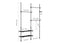 SoBuy Telescopische Vloerhanger - Verstelbare Open Garderobe - 3 Stangen 2 Planken - Zwart