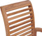 vidaXL - Eetkamerstoelen - stapelbaar - massief - teakhout - 4 - st
