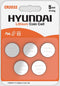 Hyundai - CR2032 Knoopcel Batterij - Lithium - 5 stuks