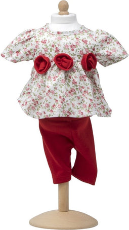 Mini Mommy Bloemenjurk Rozen Rood 42-46 Cm