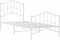 vidaXL - Bedframe - met - hoofd- - en - voeteneinde metaal - wit - 90x190 - cm