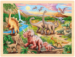 Goki Houten Legpuzzel Dinosaurus, 96st.