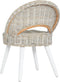 Fauteuil kubu rattan wit