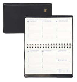 Zakagenda 2025 ryam compact liggend ringplastic 7d2p suprema zwart 151x88mm