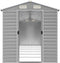vidaXL - Tuinschuur - 191x640x198 - cm - gegalvaniseerd - staal - lichtgrijs