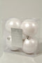 4 stuks 4 kerstballen winterwit 100 mm