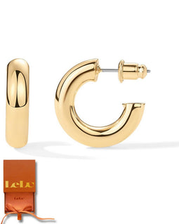 Lelu Oorringen - Ronde Oorhangers - Goud verguld - 20mm