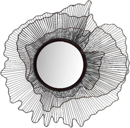 PTMD Jorey Spiegel - 76 x 15 x 76 cm - Ijzer - Zwart