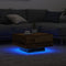 vidaXL - Salontafel - met - LED-verlichting - Oud - Hout - 55x55x31 - cm