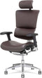 X-Chair bureaustoel X4 brisa leer Rood met hoofdsteun