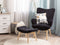 Beliani VEJLE - Chesterfield fauteuil - Zwart - Fluweel