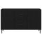 vidaXL - Dressoir - Zwart - Eiken - 100x36x60 - cm - Geperst - Hout