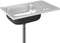 vidaXL - Gootsteen - met - afvoerset - 800x500x155 - mm - roestvrij - staal - zilver