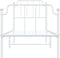 vidaXL - Bedframe - met - hoofd- - en - voeteneinde metaal - wit - 80x200 - cm