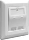 DeLOCK Keystone wandcontactdoos voor 2 uitgangen