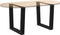 vidaXL - Eettafelpoten - 2 - st - V-vormig - 60x(42-43,3) - cm - staal - zwart