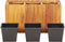 vidaXL - Plantenbak - verhoogd - met - 3 - potten - massief - acaciahout