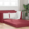 vidaXL - Vloersofa - Bed - 2-in-1 - Wijnrood - 124x71x78 - cm - Kunstleer