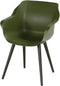 Hartman Sophie Studio dining armstoel - Moss Green - Carbon Black poot