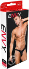 Envy - Microfiber Lowrise Zip Thong S/M Black