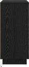 vidaXL - Dressoir - met - LED - Zwart - Eiken - 71x34,5x75 - cm - Geengineerd - Hout