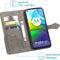 iMoshion Hoesje Geschikt voor Motorola Moto G9 Power Hoesje Met Pasjeshouder - iMoshion Mandala Bookcase - Grijs