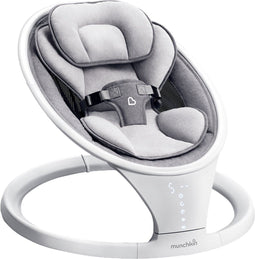 Munchkin Swing Grey - Babyschommel elektrisch - 5 schommelsnelheden - Bluetooth
