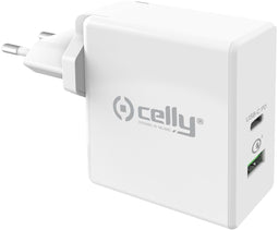 Celly TCUSBC30WWH - Lichtnetadapter 30W - Power Delivery en Quick Charge - Wit