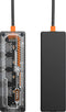 Transparante - 5 in 1 USB C HUB 3.0- Oranje - usb c naar usb a - Typ c naar USB - USB Splitter - 4*USB 3.0 - Docking Station -USB C Dock - USB C - Geschikt voor Laptop, Macbook, Windows