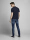 JACK & JONES JJENOAH - Polo - Contrast kraag en mouw - Donkerblauw - Maat XL