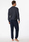 Schiesser Heren Pyjama - Lange broek - 100% Katoen - Donkerblauw
