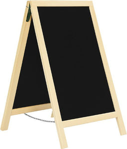 BRASQ Krijtstoepbord - Dubbelzijdig - Weerbestendig - Blank 75x135 CM