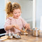 New Classic Toys - Metalen Pannenset - 7-delige set met houten handvatten en keukengerei