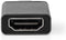 Nedis USB-C Adapter - USB 3.2 Gen 1 - USB-C Male - HDMI Output - 4K@60Hz - Rond - Vernikkeld - Grijs / Zwart - Envelop