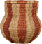 Mica Decorations Tacoma - Opbergmand met Deksel - H47 x Ø50 cm - Jute - Oranje