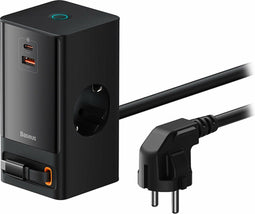 Baseus PowerCombo - Laadstation - 65W USB-C kabel en GaN-technologie - Zwart