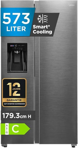 Midea MDRS761MYC46 Side-By-Side koel-/vriescombinatie, No Frost, 3-in-1 water-/ijsdispenser en water