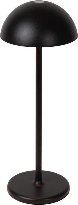 Lucide JOY - Oplaadbare Tafellamp - Dimbaar LED 1x1,5W 3000K - Ø 12 cm - IP54 - Zwart