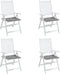 vidaXL - Tuinstoelkussens - 4 - st - 50x50x3 - cm - oxford - stof - grijs