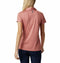 Columbia Bryce Polo - Dames Poloshirt - Omni-Shade™ UPF 50 Omni-Wick™ - Dark Coral Heat - Maat S