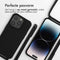 iMoshion Hoesje Geschikt voor iPhone 14 Pro Hoesje Met Koord - iMoshion Siliconen hoesje met koord - Zwart