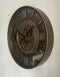 Wandklok oud zilver - wandklok industrieel - industriele klok 60 cm